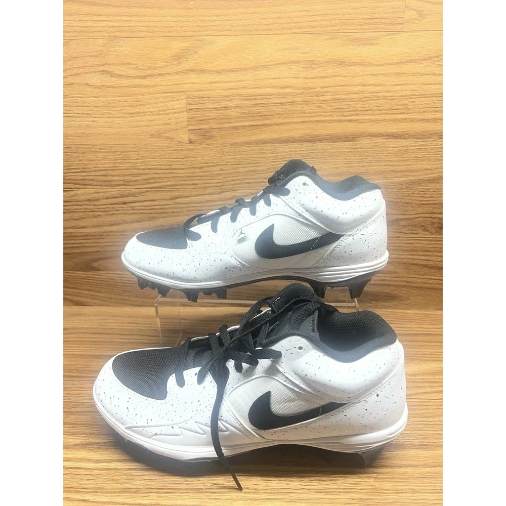 Men's Air Jordan Stadium 90 Low TD White Black Cleats HQ0210-100 Size 9